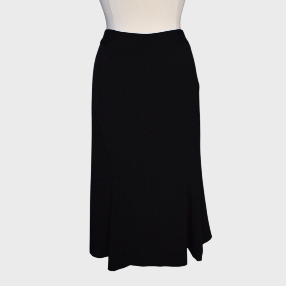 JM Collection Black Godet‎ Midi Skirt